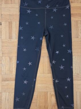 GAPfit Black Reflective Star Leggings Sz SMALL
